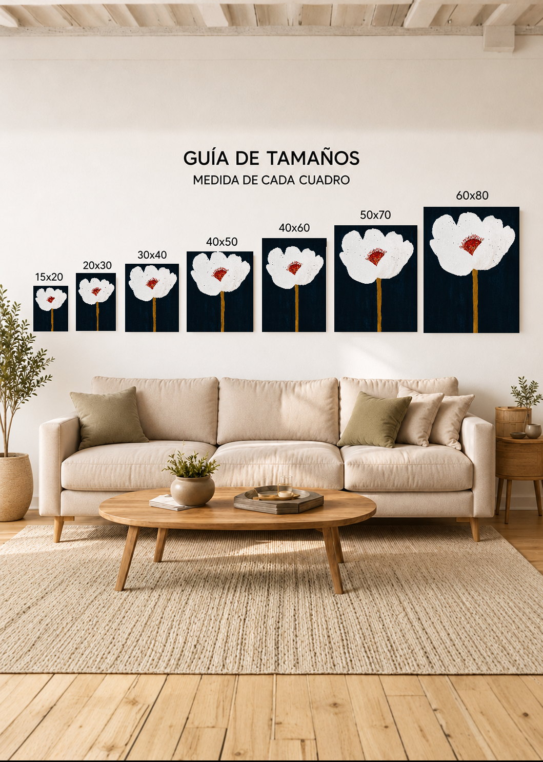 Guía de medidas cuadro MDF