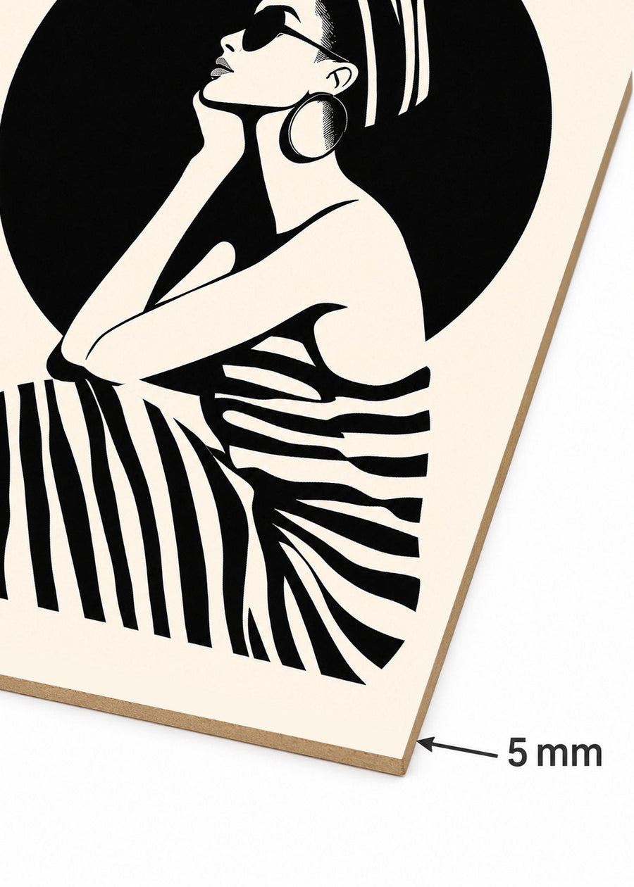 Detalle del canto de MDF de 5 mm