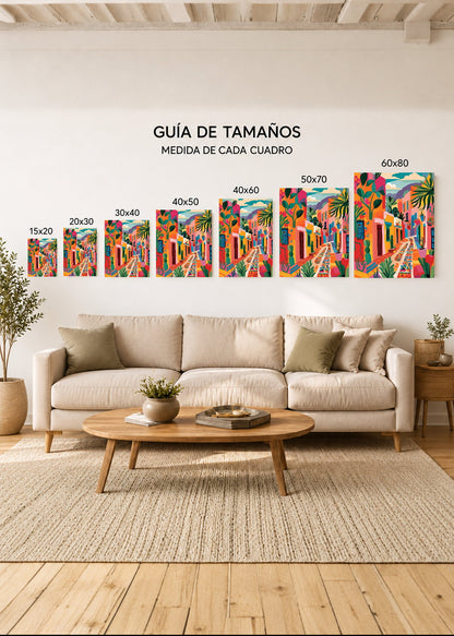 Cuadro Decorativo Mural Sin Marco 5mm - Abstractos, Modernos, Colección Colours in the Air VIII
