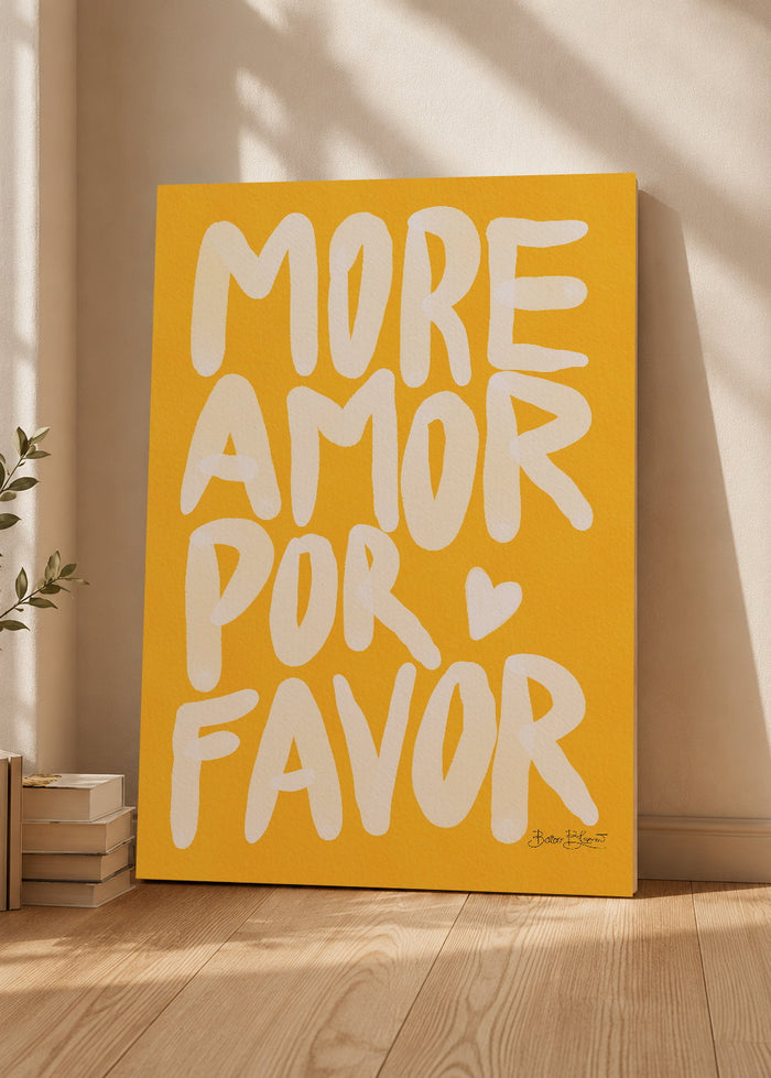 Cuadro Decorativo Mural Sin Marco 5mm - Frase Mais Amor Por Favor Colores XXV