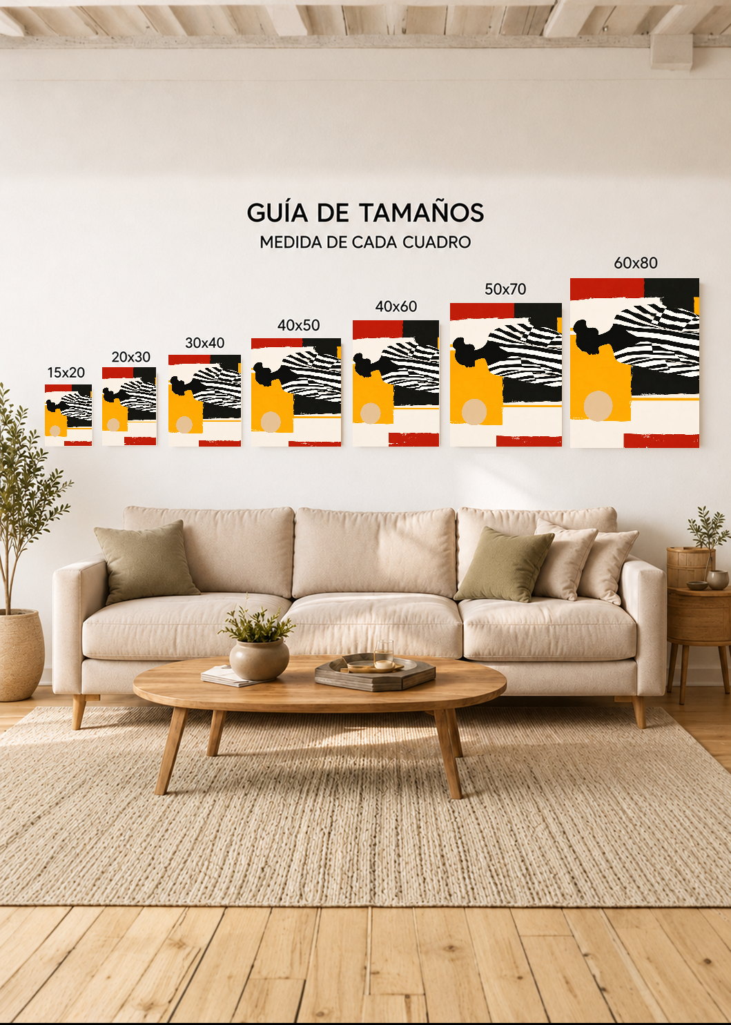 Cuadro Decorativo Mural Sin Marco 5mm - Cuadros Abstractos, Modernos, Living Abstract XII
