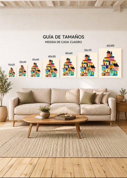 Cuadro Decorativo Mural Sin Marco 5mm - Cuadros Abstractos, Modernos, Living Abstract XIX