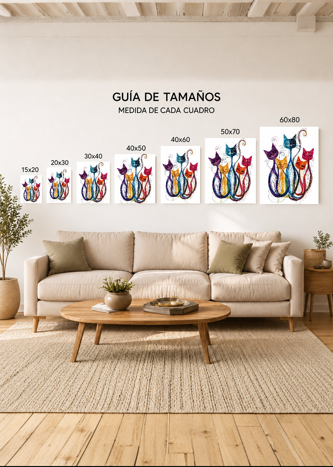 Cuadro Decorativo Mural Sin Marco 5mm - Cuadros Abstractos, Modernos, Living Abstract XXVI