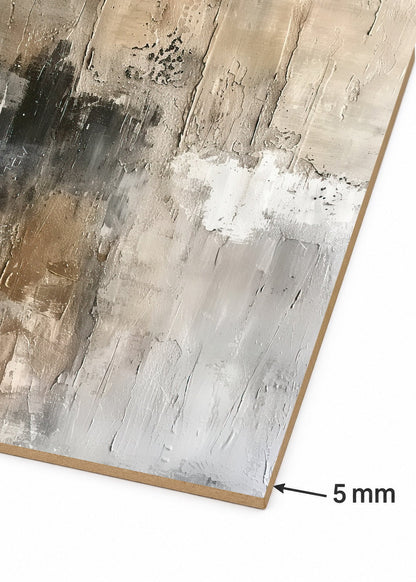 Cuadro Decorativo Mural Sin Marco 5mm - Abstracto, Textura Beige Gris