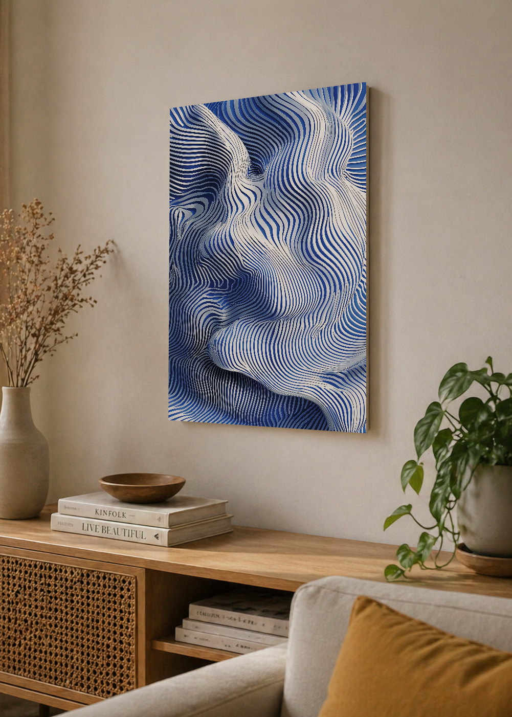 Cuadro Decorativo Mural Sin Marco 5mm - Azul como el mar AZUL I