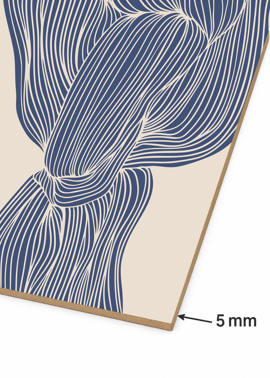Detalle del canto de MDF de 5 mm