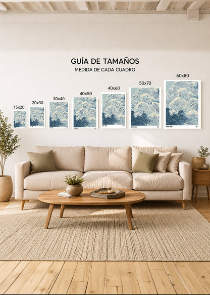 Cuadro Decorativo Mural Sin Marco 5mm - Azul como el mar AZUL XI