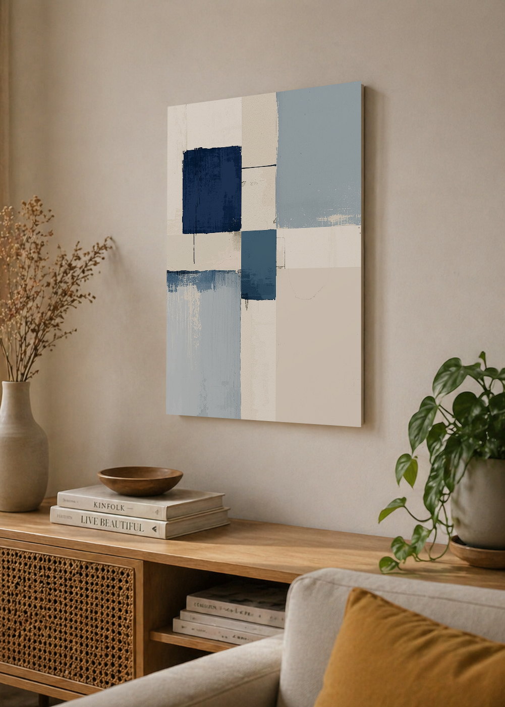 Cuadro Decorativo Mural Sin Marco 5mm - Azul como el mar AZUL XVI