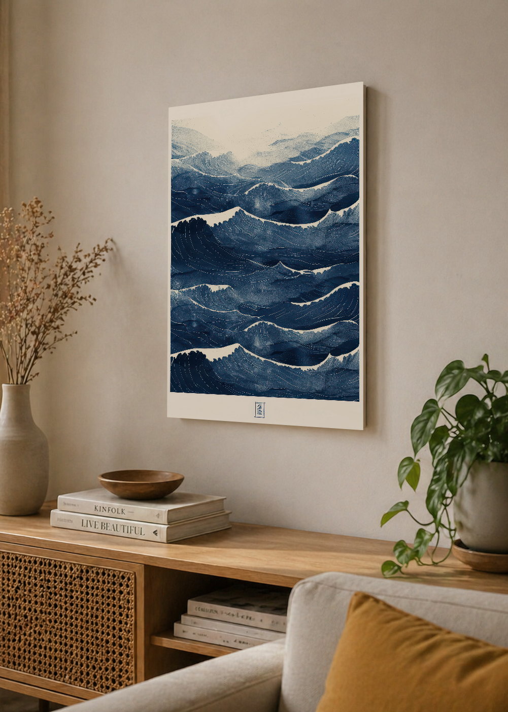 Cuadro Decorativo Mural Sin Marco 5mm - Azul como el mar AZUL X