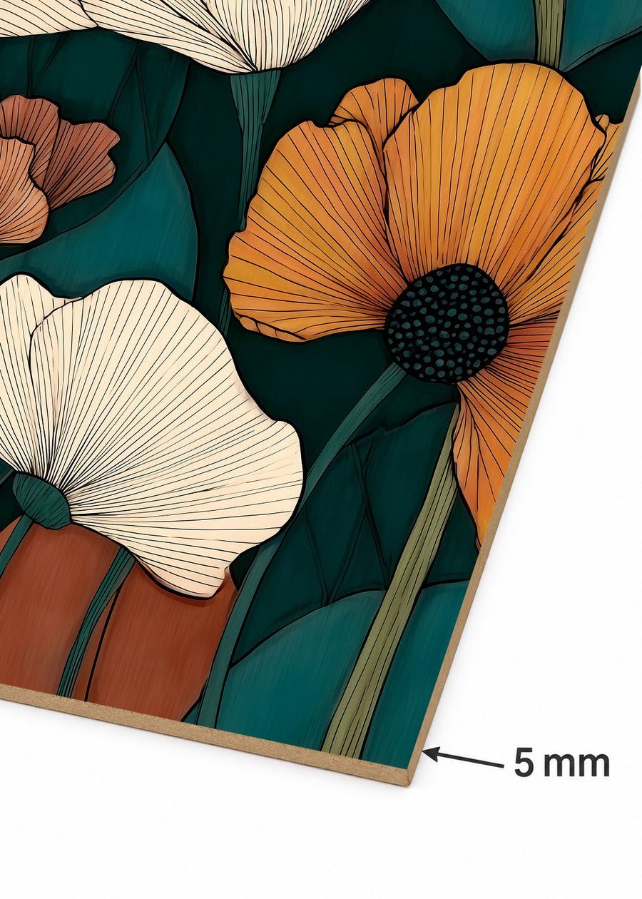 Detalle del canto de MDF de 5 mm