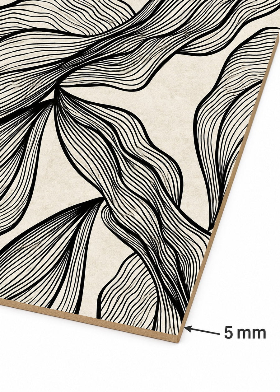 Detalle del canto de MDF de 5 mm