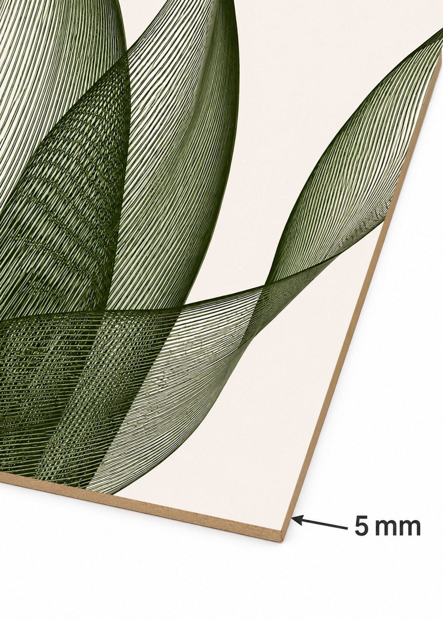 Detalle del canto de MDF de 5 mm
