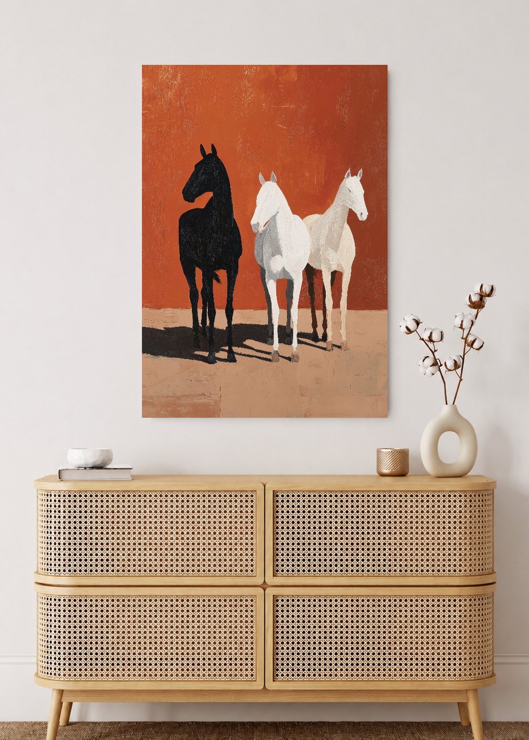 Cuadro Decorativo Mural Sin Marco 5mm - Caballos, Amantes de los Caballos VII
