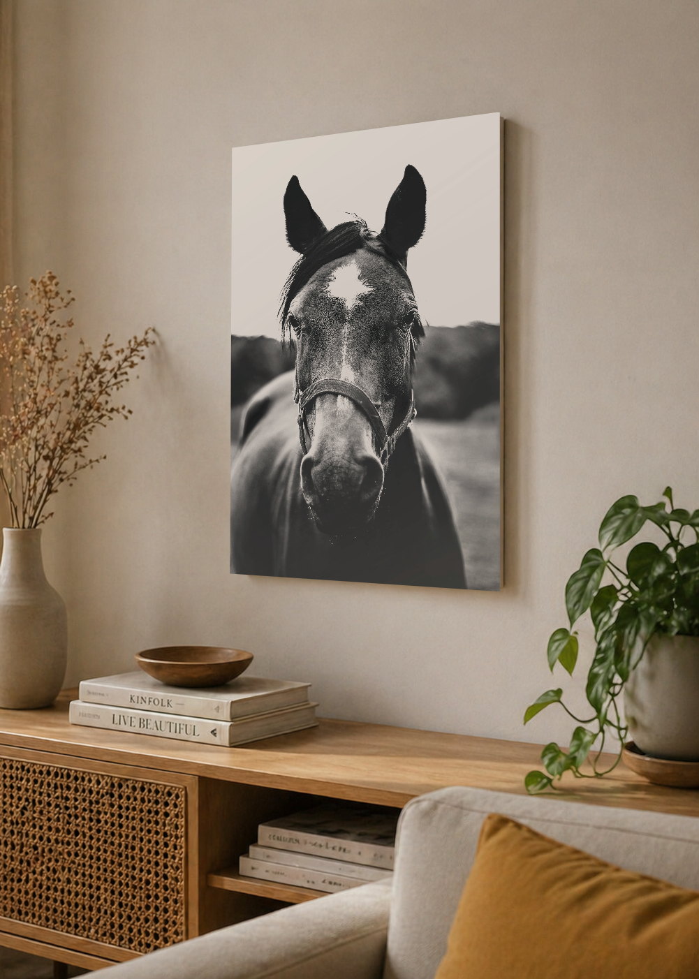 Cuadro Decorativo Mural Sin Marco 5mm - Caballos, Amantes de los Caballos XIII