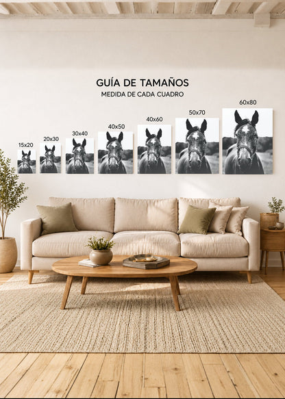 Cuadro Decorativo Mural Sin Marco 5mm - Caballos, Amantes de los Caballos XIII