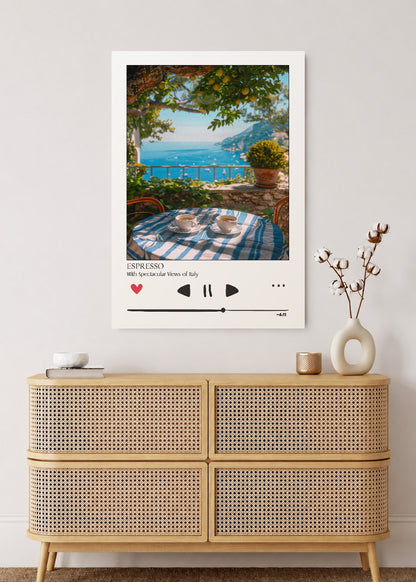 Cuadro Decorativo Mural Sin Marco 5mm - Cocina Espresso Italia Reproductor