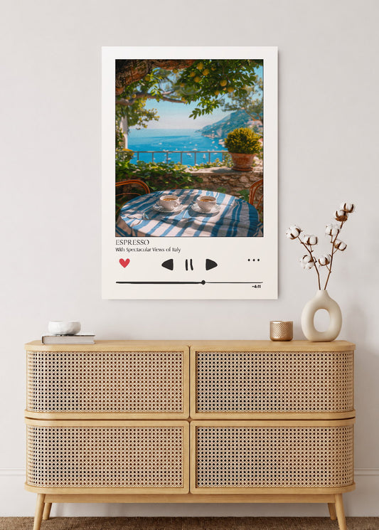 Cuadro Decorativo Mural Sin Marco 5mm - Cocina Espresso Italia Reproductor
