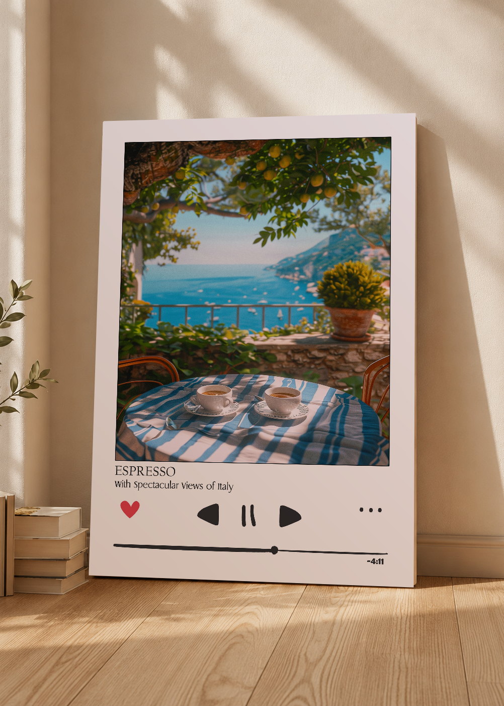 Cuadro Decorativo Mural Sin Marco 5mm - Cocina Espresso Italia Reproductor