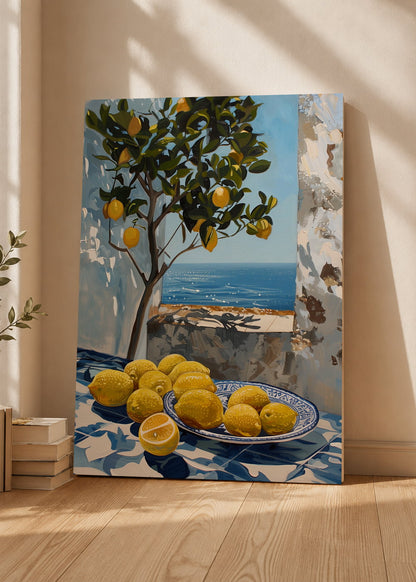 Cuadro Decorativo Mural Sin Marco 5mm - Cocina Limones Mar Bodegon Pintura