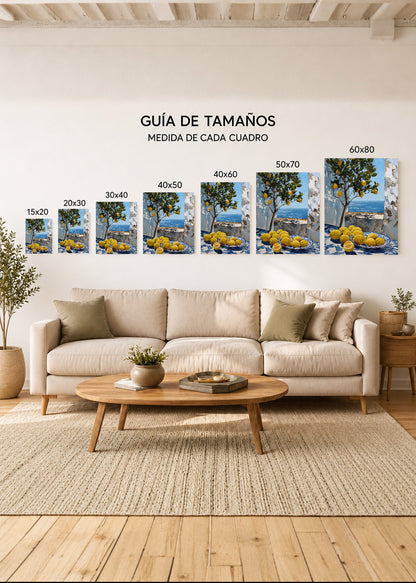 Cuadro Decorativo Mural Sin Marco 5mm - Cocina Limones Mar Bodegon Pintura