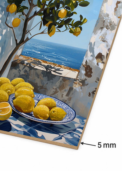 Cuadro Decorativo Mural Sin Marco 5mm - Cocina Limones Mar Bodegon Pintura