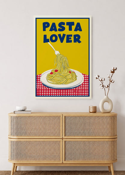 Cuadro Decorativo Mural Sin Marco 5mm - Cocina Pasta Lover Amarillo