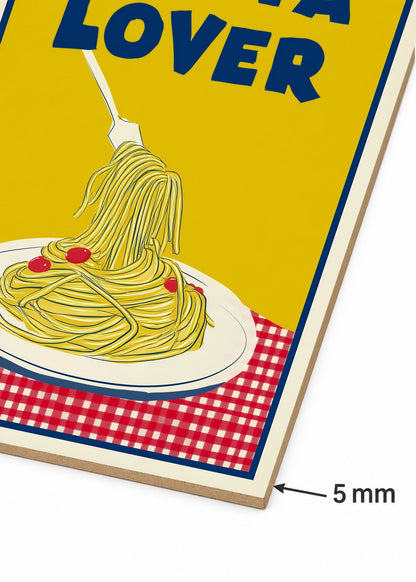 Cuadro Decorativo Mural Sin Marco 5mm - Cocina Pasta Lover Amarillo
