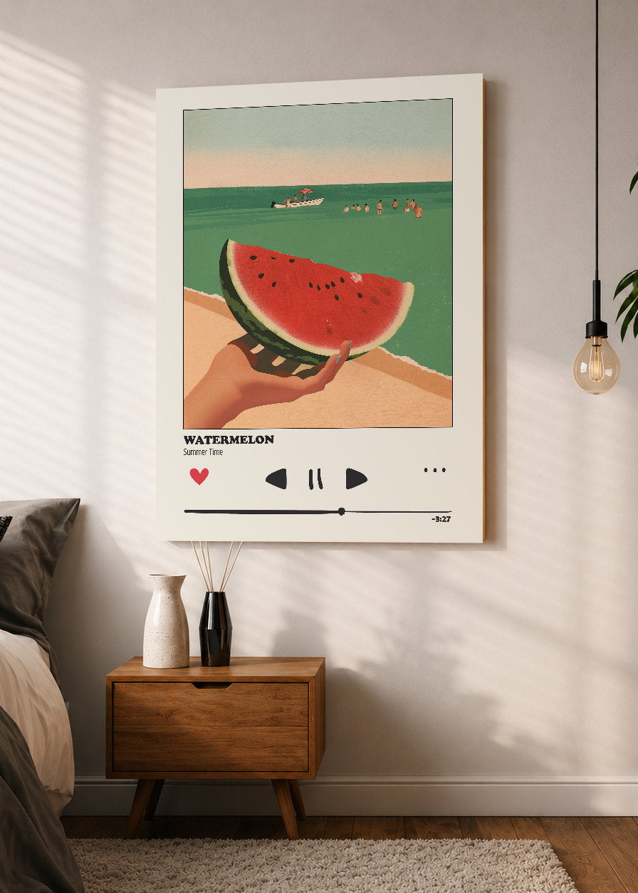 Cuadro Decorativo Mural Sin Marco 5mm - Cocina Sandia Summer Time Reproductor