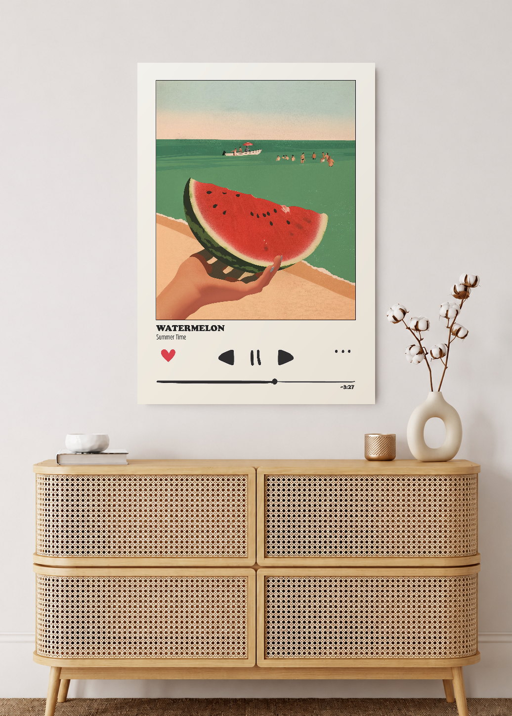 Cuadro Decorativo Mural Sin Marco 5mm - Cocina Sandia Summer Time Reproductor
