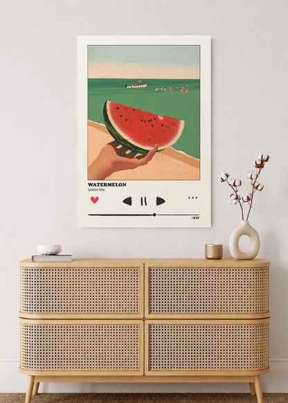 Cuadro Decorativo Mural Sin Marco 5mm - Cocina Sandia Summer Time Reproductor