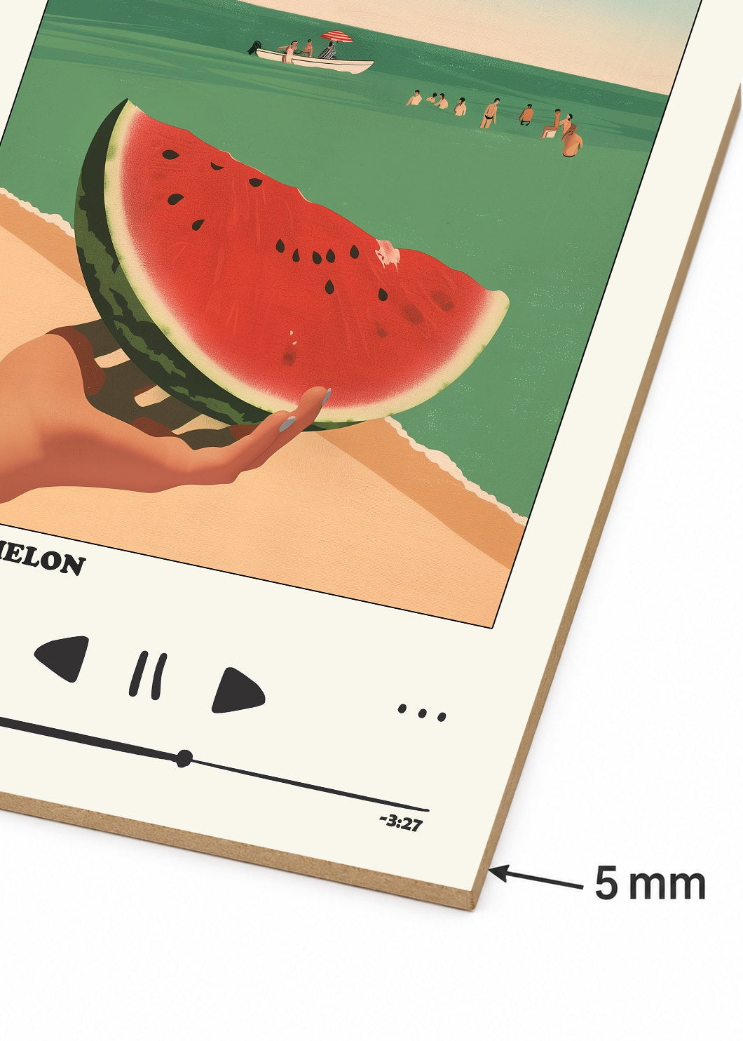 Cuadro Decorativo Mural Sin Marco 5mm - Cocina Sandia Summer Time Reproductor