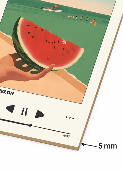 Cuadro Decorativo Mural Sin Marco 5mm - Cocina Sandia Summer Time Reproductor