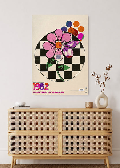 Cuadro Decorativo Mural Sin Marco 5mm - Cocina This Kitchen Is For Dancing 1982 Ajedrez