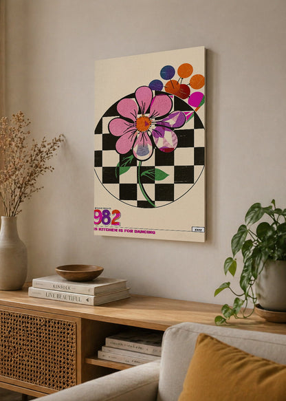Cuadro Decorativo Mural Sin Marco 5mm - Cocina This Kitchen Is For Dancing 1982 Ajedrez