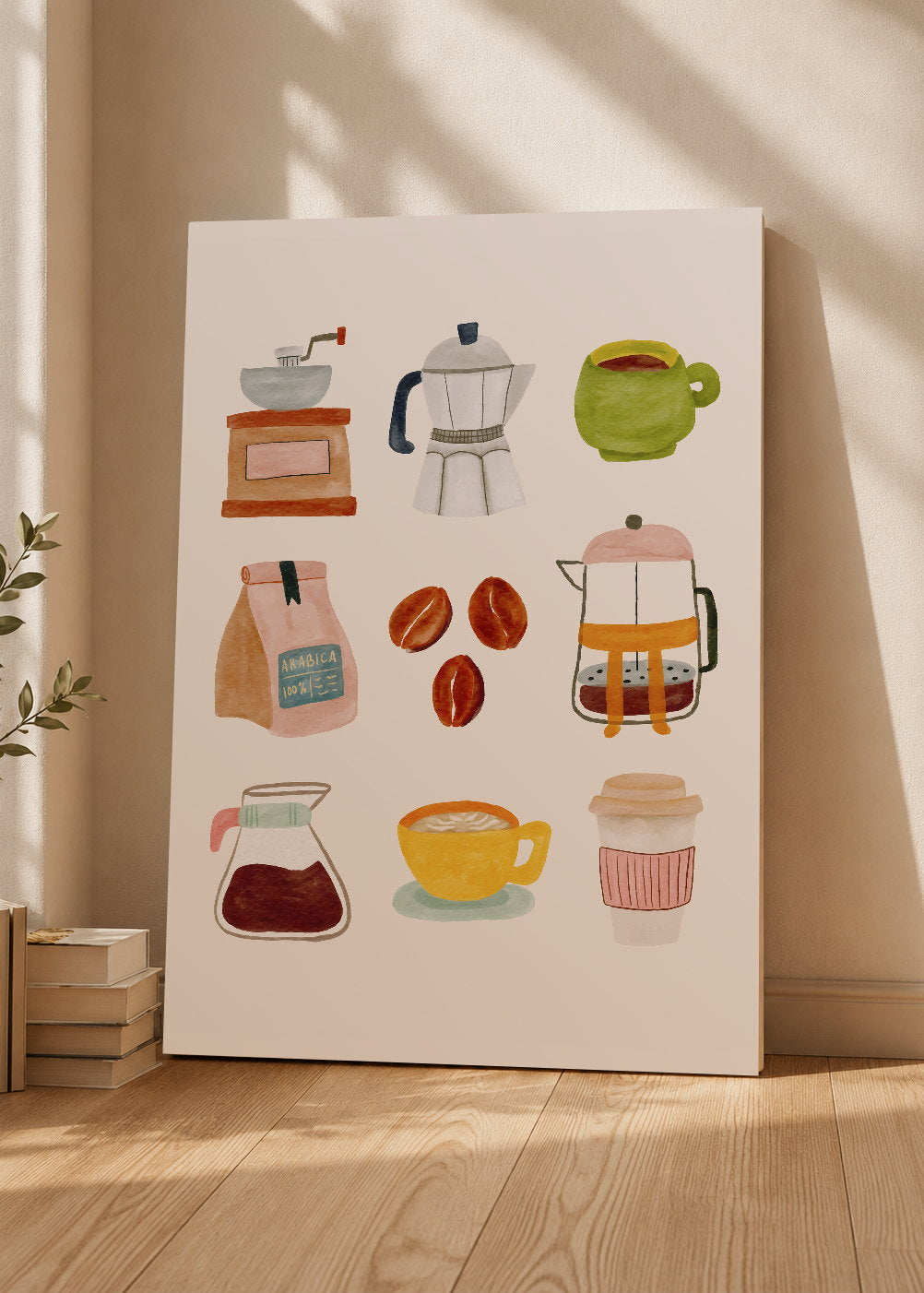 Cuadro Decorativo Mural Sin Marco 5mm - Coffee Mood XV