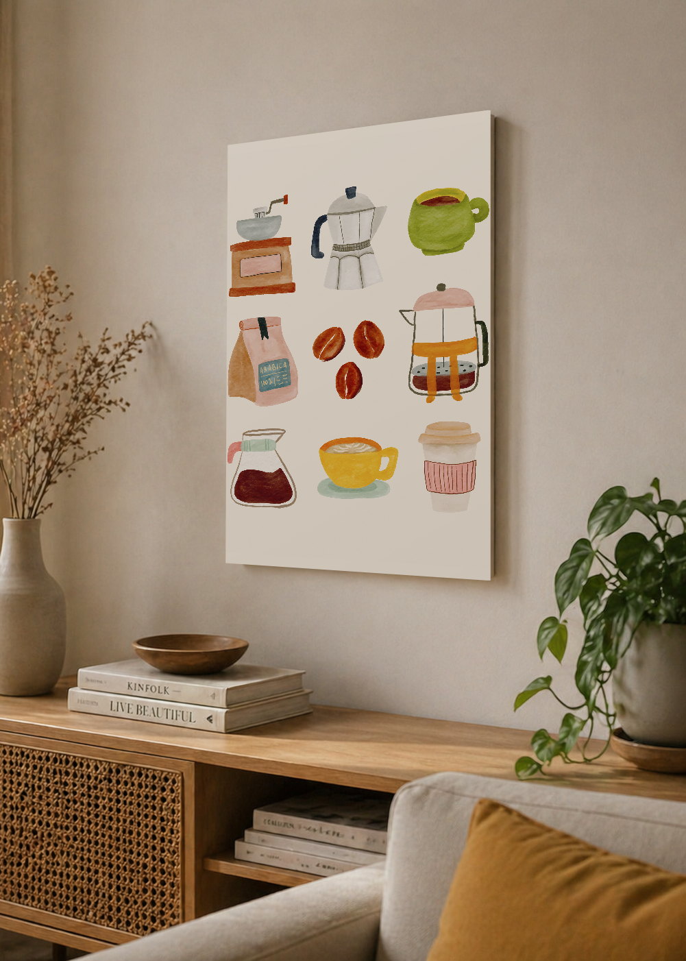 Cuadro Decorativo Mural Sin Marco 5mm - Coffee Mood XV