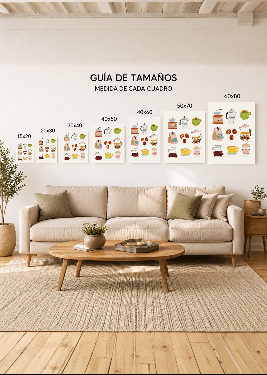 Cuadro Decorativo Mural Sin Marco 5mm - Coffee Mood XV
