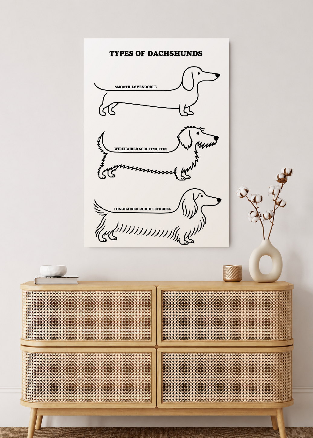 Cuadro Decorativo Mural Sin Marco 5mm - Como Perros y Gatos II
