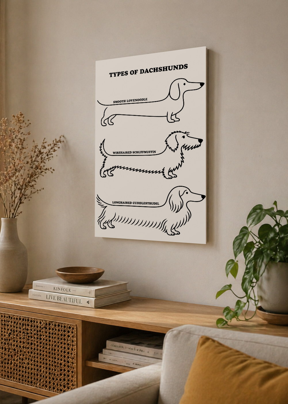Cuadro Decorativo Mural Sin Marco 5mm - Como Perros y Gatos II