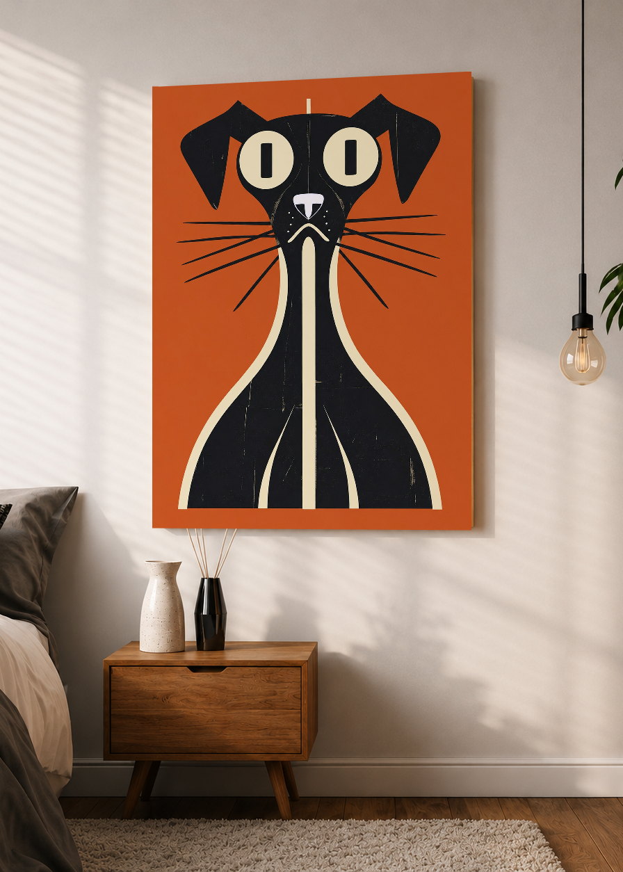 Cuadro Decorativo Mural Sin Marco 5mm - Como Perros y Gatos VIII