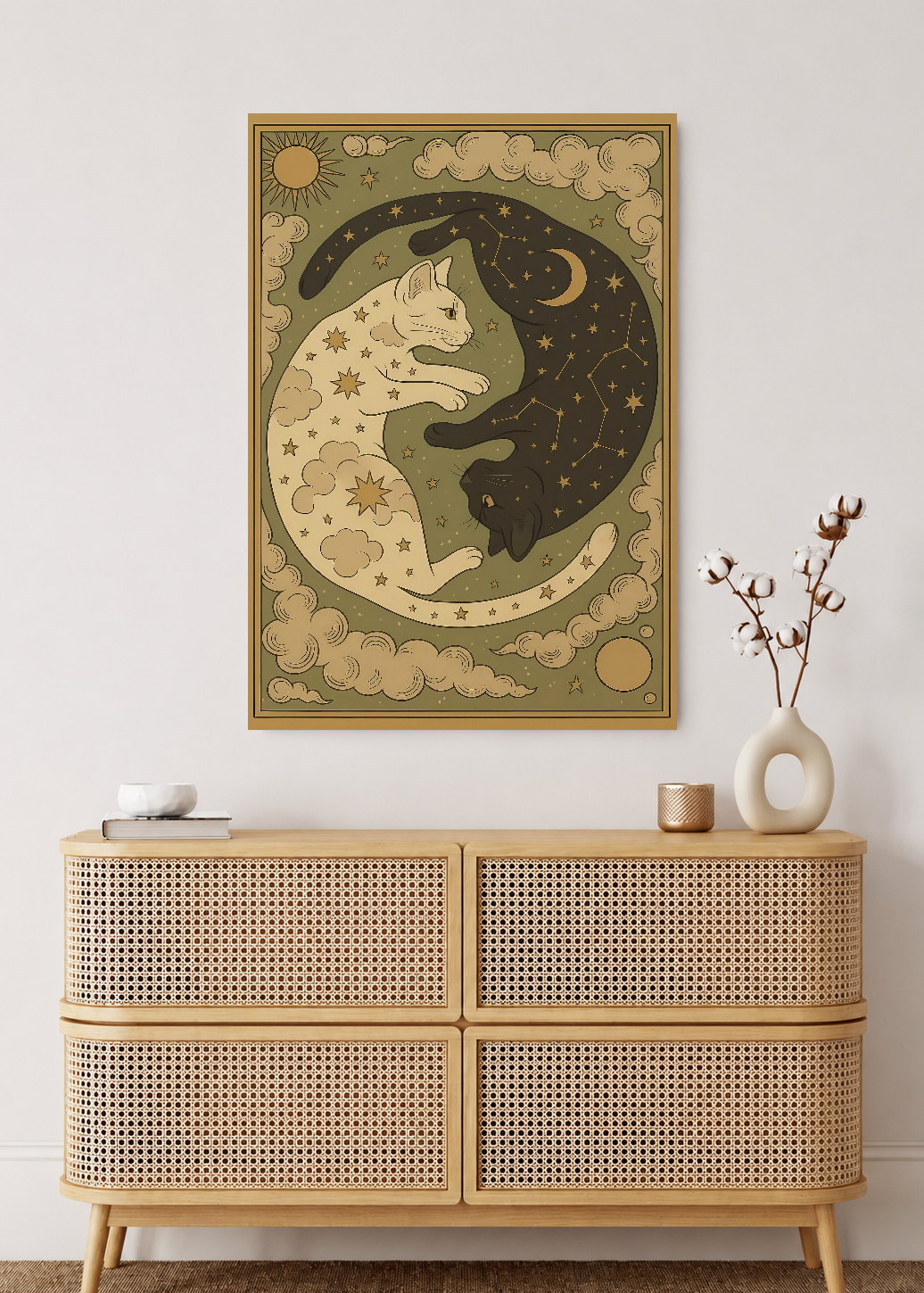 Cuadro Decorativo Mural Sin Marco 5mm - Como Perros y Gatos X