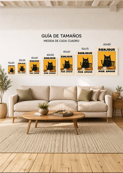 Cuadro Decorativo Mural Sin Marco 5mm - Como Perros y Gatos XV