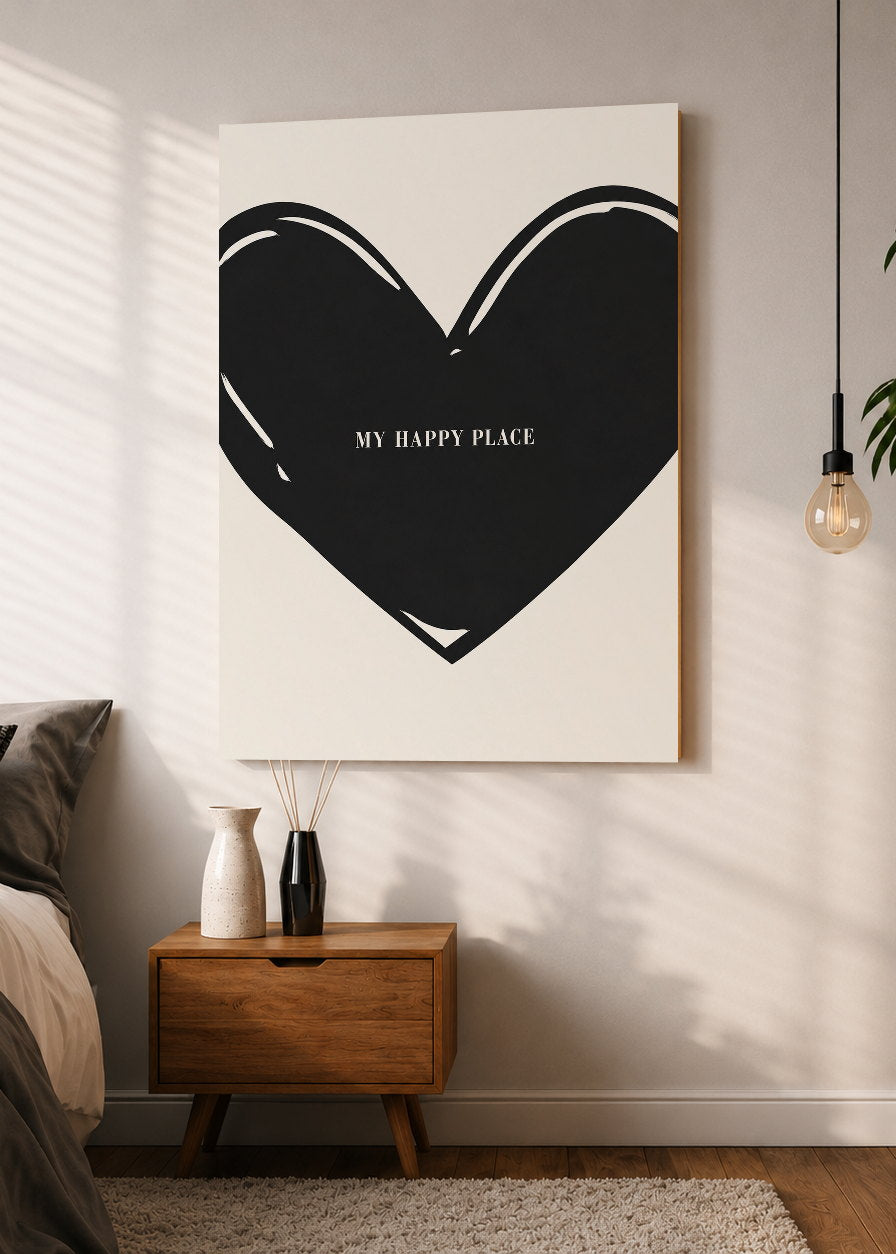 Cuadro Decorativo Mural Sin Marco 5mm - Frases, My Happy Place