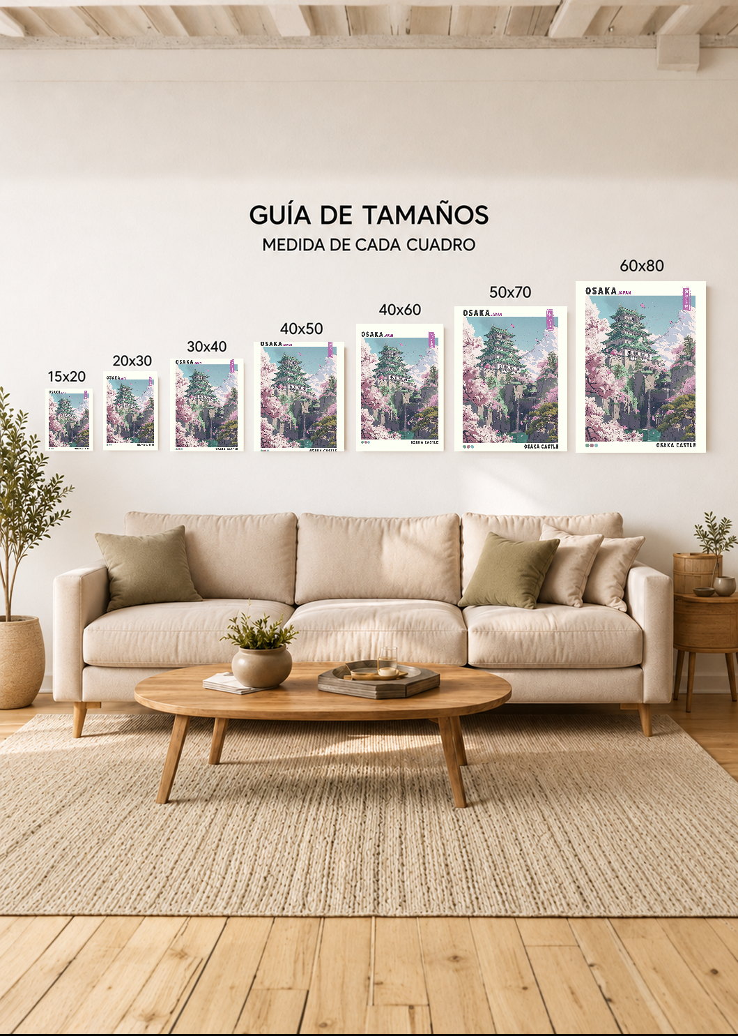 Cuadro Decorativo Mural Sin Marco 5mm - Japandi, Decoración Japonesa VII
