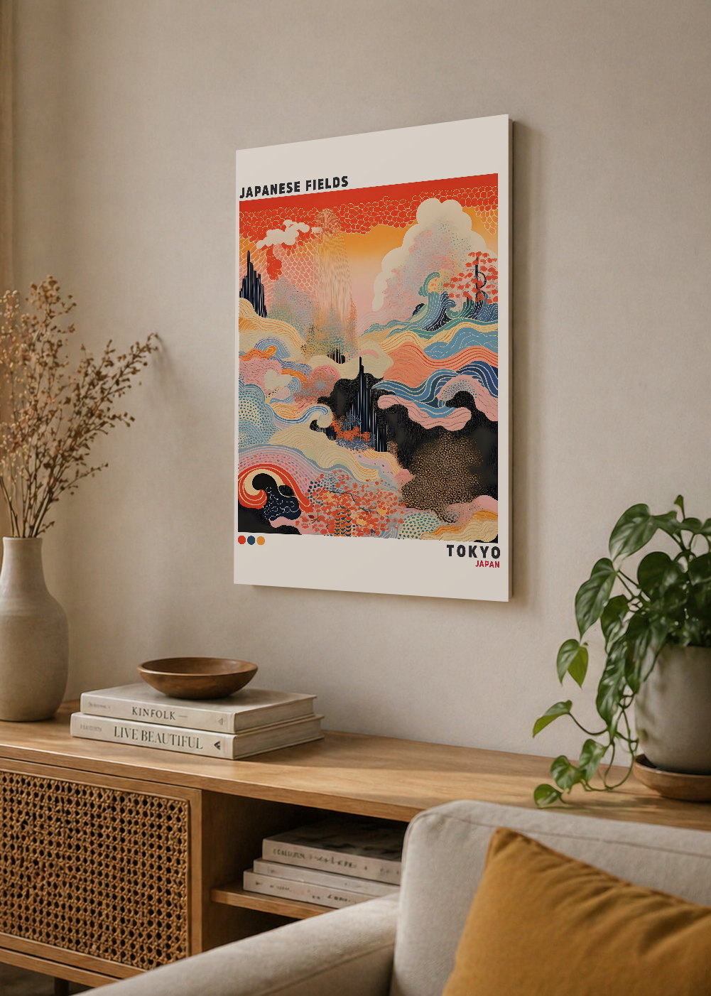Cuadro Decorativo Mural Sin Marco 5mm - Japandi, Decoración Japonesa XI