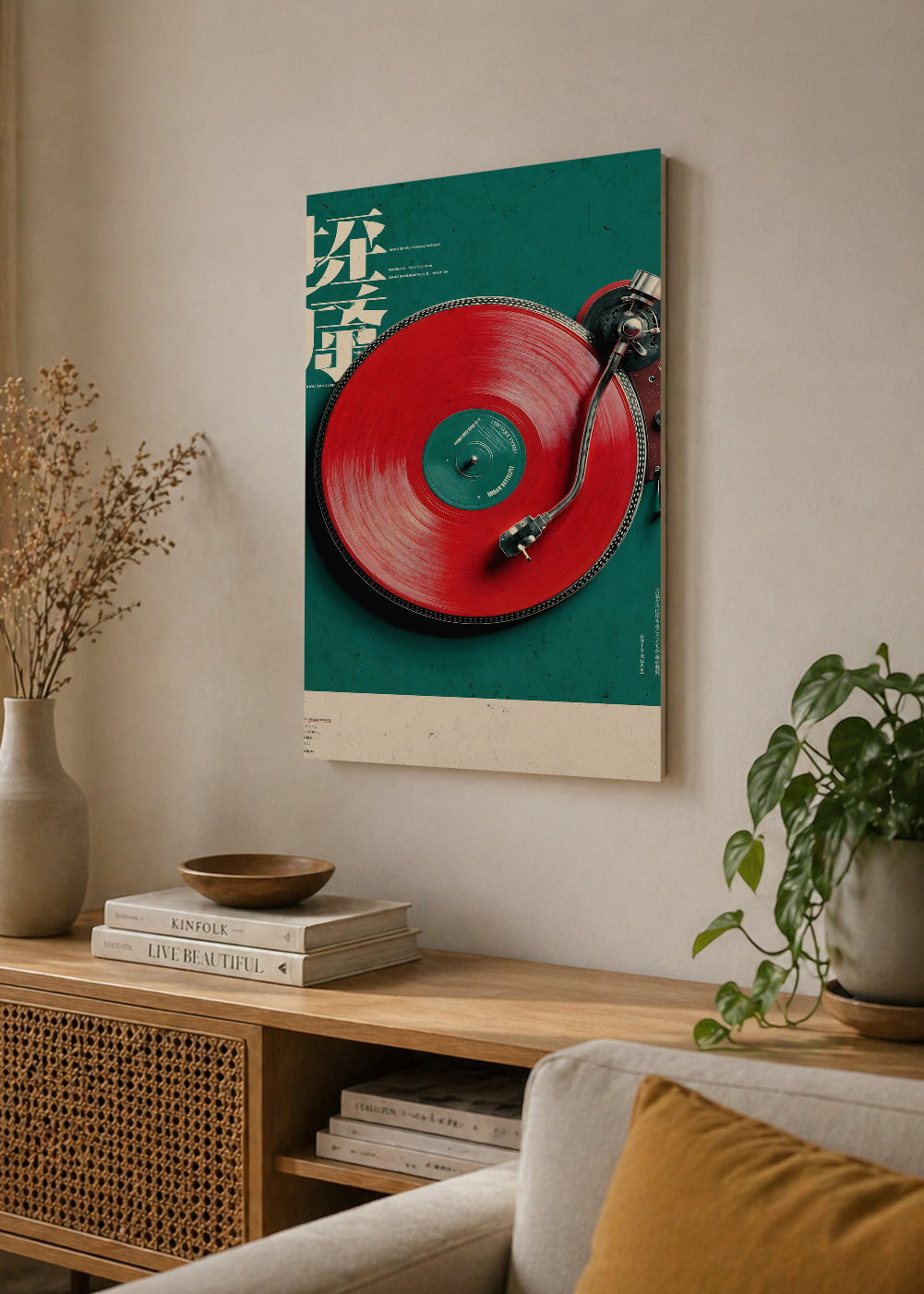 Cuadro Decorativo Mural Sin Marco 5mm - Japandi, Vinilo