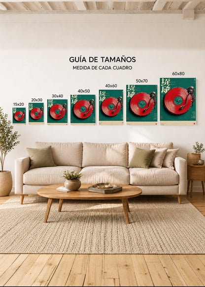 Cuadro Decorativo Mural Sin Marco 5mm - Japandi, Vinilo