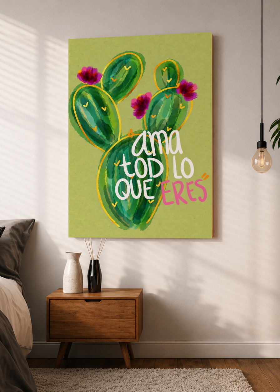 Cuadro Decorativo Mural Sin Marco 5mm - Moderno Frases Ama todo lo que ERES