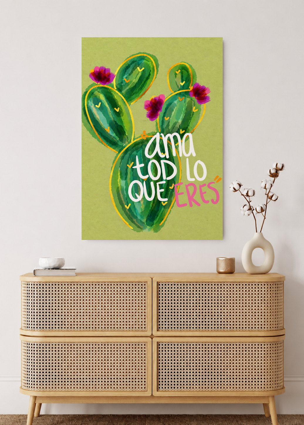 Cuadro Decorativo Mural Sin Marco 5mm - Moderno Frases Ama todo lo que ERES