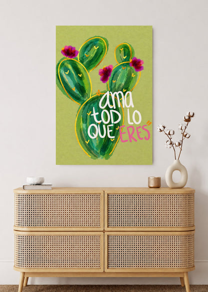 Cuadro Decorativo Mural Sin Marco 5mm - Moderno Frases Ama todo lo que ERES
